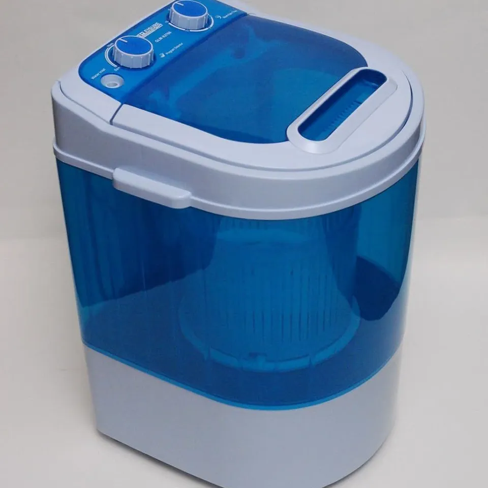 BOXED DISPLAY4TOP PORTABLE COMPACT MINI TWIN TUB WASHING MACHINE AND SPIN CYCLE W/HOSE