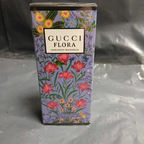 BOXED GUCCI FLORA GORGEOUS MAGNOLIA EAU DE PARFUM 50ML