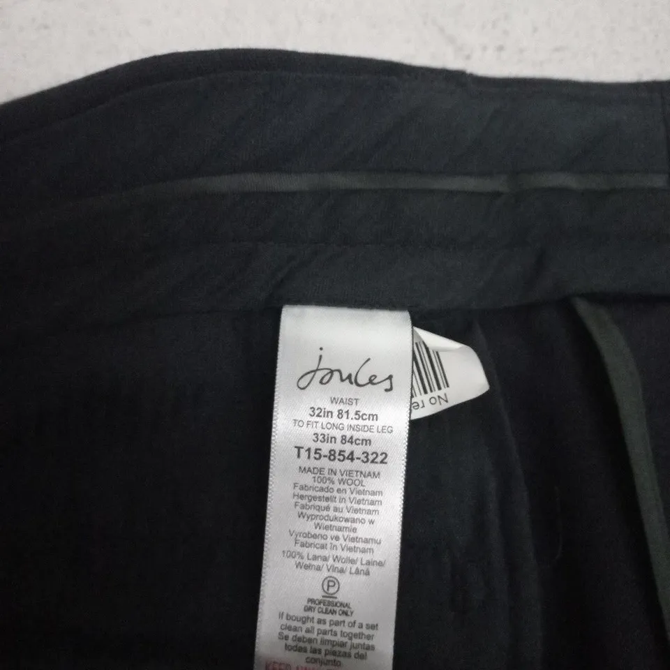 JOULES SLIM FIT FORMAL WOOL TROUSERS– NAVY, UK 32L