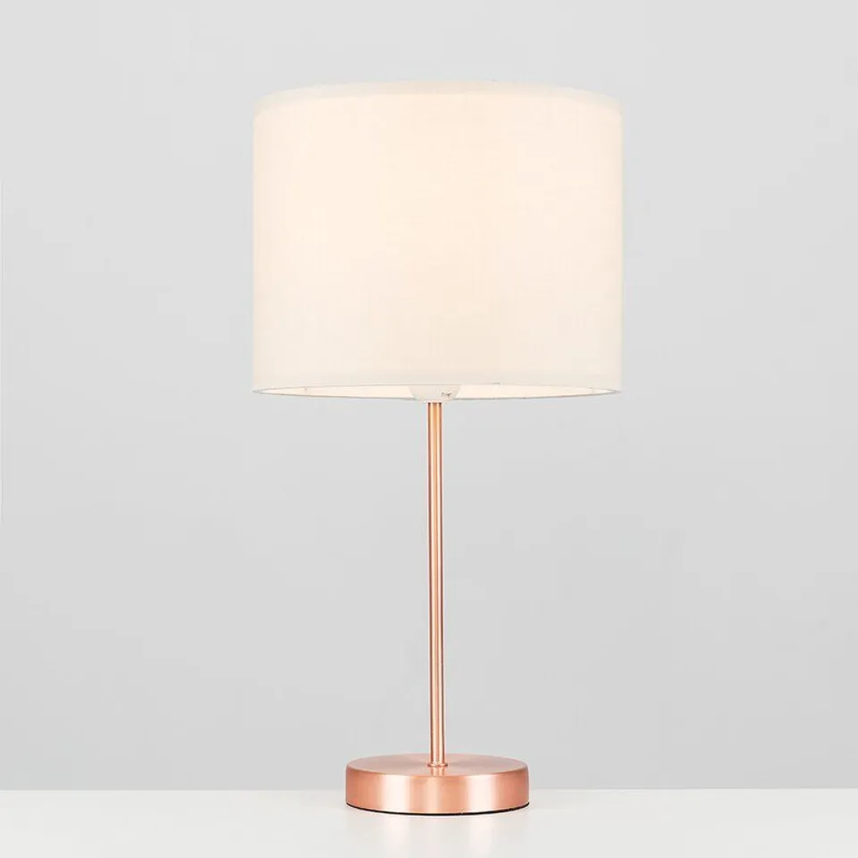 BOXED BEKBELE 53CM TABLE LAMP SET-SHADE COLOUR-BEIGE (2 BOXES & 1 BAG)