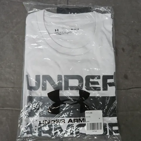 UNDER ARMOUR TEAM ISSUE WORDMARK SHORT SLEEVE T-SHIRT IN WHITE SIZE MEDIUM