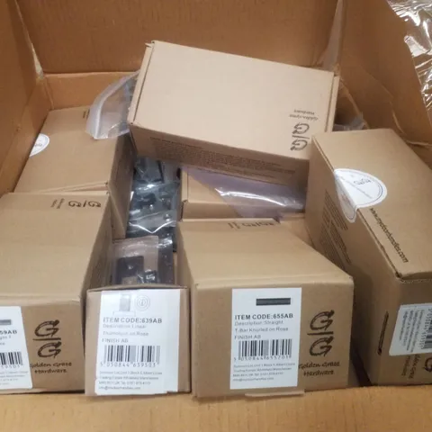 BOX CONTAINING ASSORTED DOOR HANDLES & KNOBS