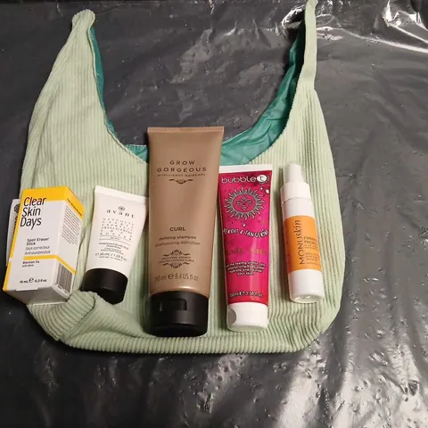 GLOSSYBOX COSMETICS BAG WITH SELECTION OF ASSORTED COSMETIC PRODUCTS