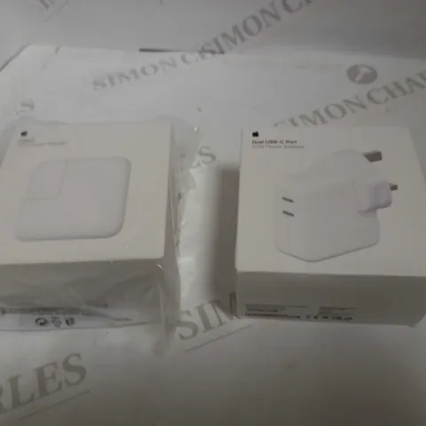 APPLE DUAL USB-C PORT, AND APPLE USB-C 30W POWER ADAPTER 