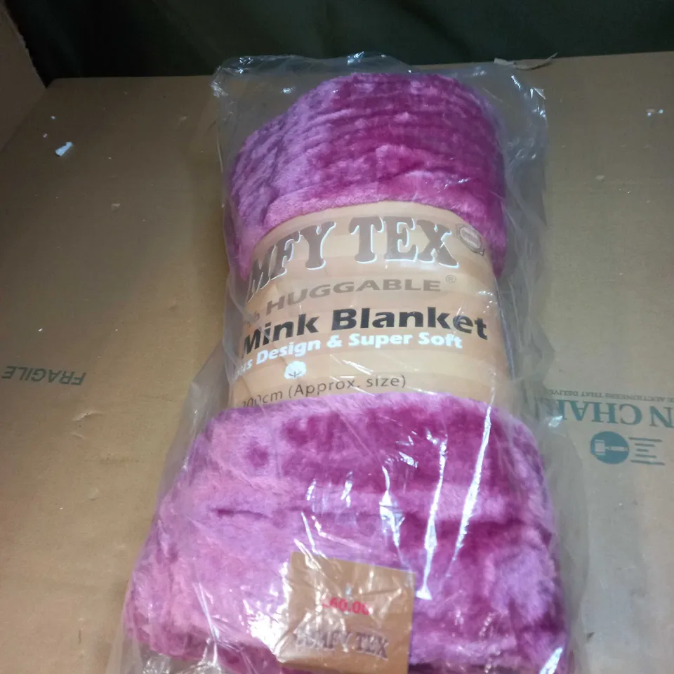 COMFY TEX FAUX MINX BLANKET 