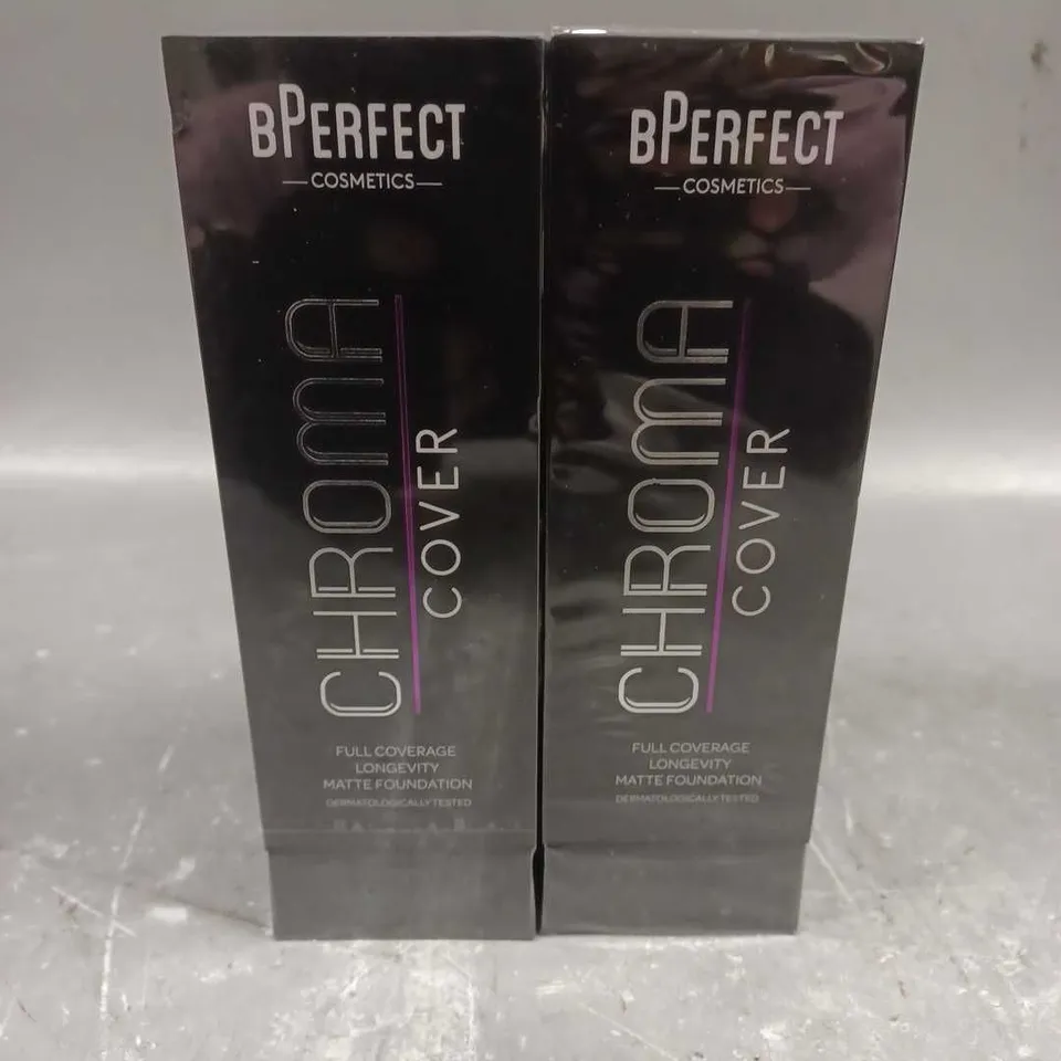 SEALED BPERFECT X2 CHROMA COVER FULL COVERAGE MATTE FOUNDATION IN W3 30ML