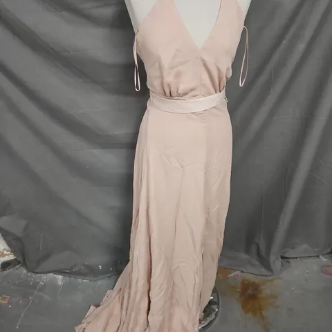 REISS ISABELLA STRAPPY MAXI DRESS IN NUDE SIZE 6