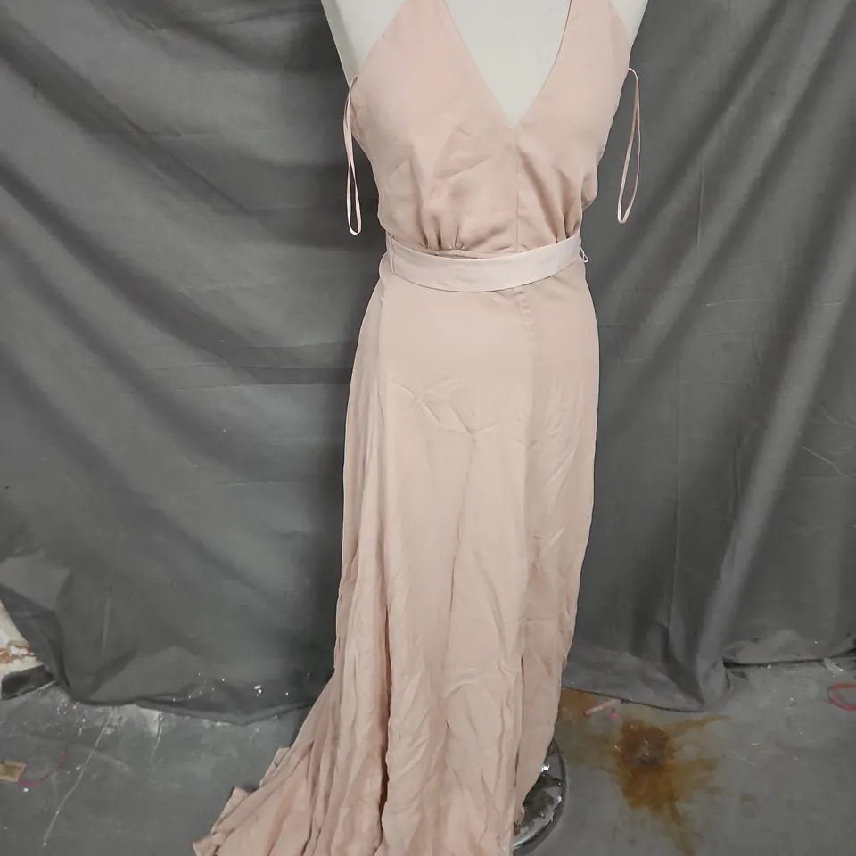 REISS ISABELLA STRAPPY MAXI DRESS IN NUDE SIZE 6