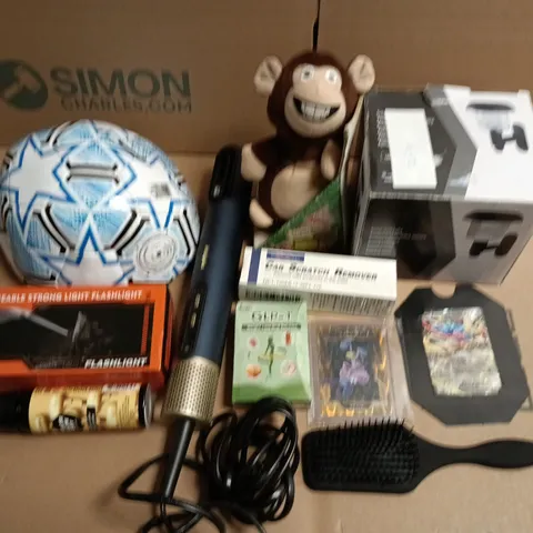 MIXED HOUSEHOLD ELECTRONICS & ACCESSORIES LOT – HIVE THERMOSTAT, REMOTE, WIG & SMALL BOXED ITEMS