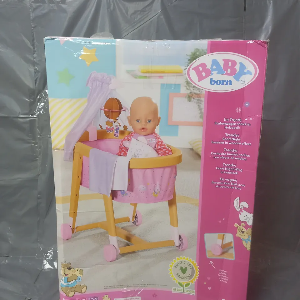 BOXED BABY BORN GOOD NIGHT BASSINET RRP £55