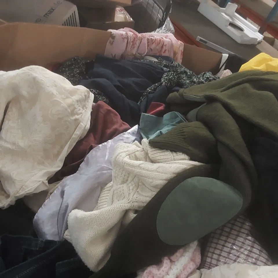 PALLET CONTAINING A VERY LARGE QUANTITY OF ASSORTED CLOTHING ITEMS ECT