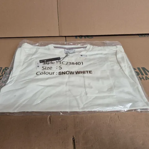 BAGGED NINES T-SHIRT – SIZE S – SNOW WHITE