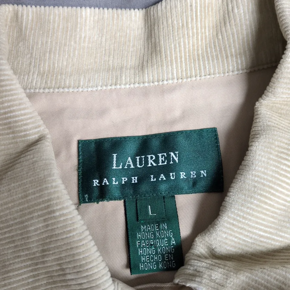 LAUREN RALPH LAUREN JACKET – BEIGE, MEN’S SIZE L