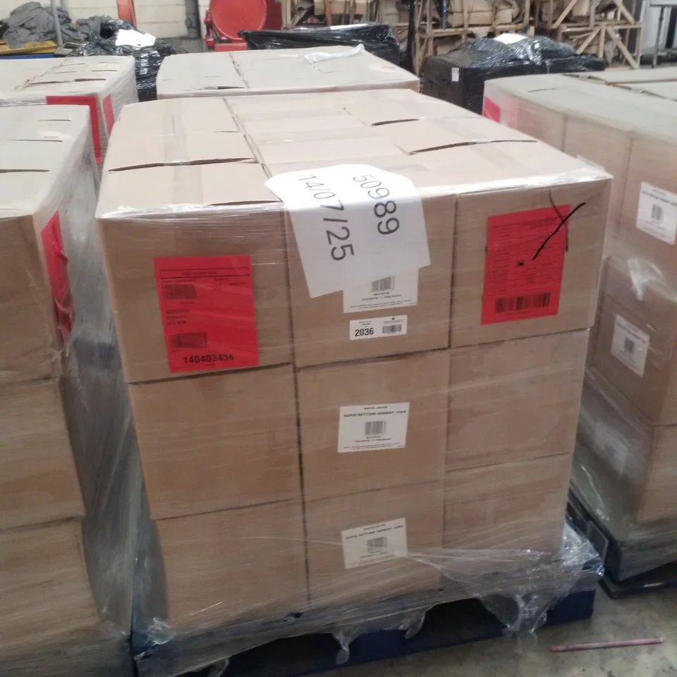 PALLET CONTAINING APPROXIMATELY 36 BUCKETS OF BOSTIK CEMENTONE RAPID SETTING WATERPROOF CEMENT 10KG