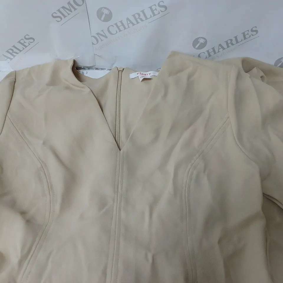 FINERY MELLOW MID DRESS TAUPE SIZE 12