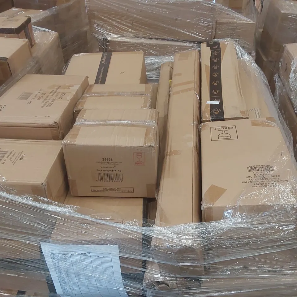 PALLET CONTAINING A VERY LARGE QUANTITY OF ASSORTED LIGHTING PRODUCTS