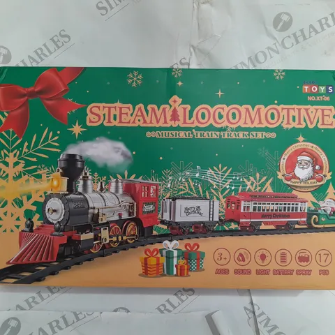 STEAM LOCOMOTIVE MUSICAL TRAIN TRACK SET 