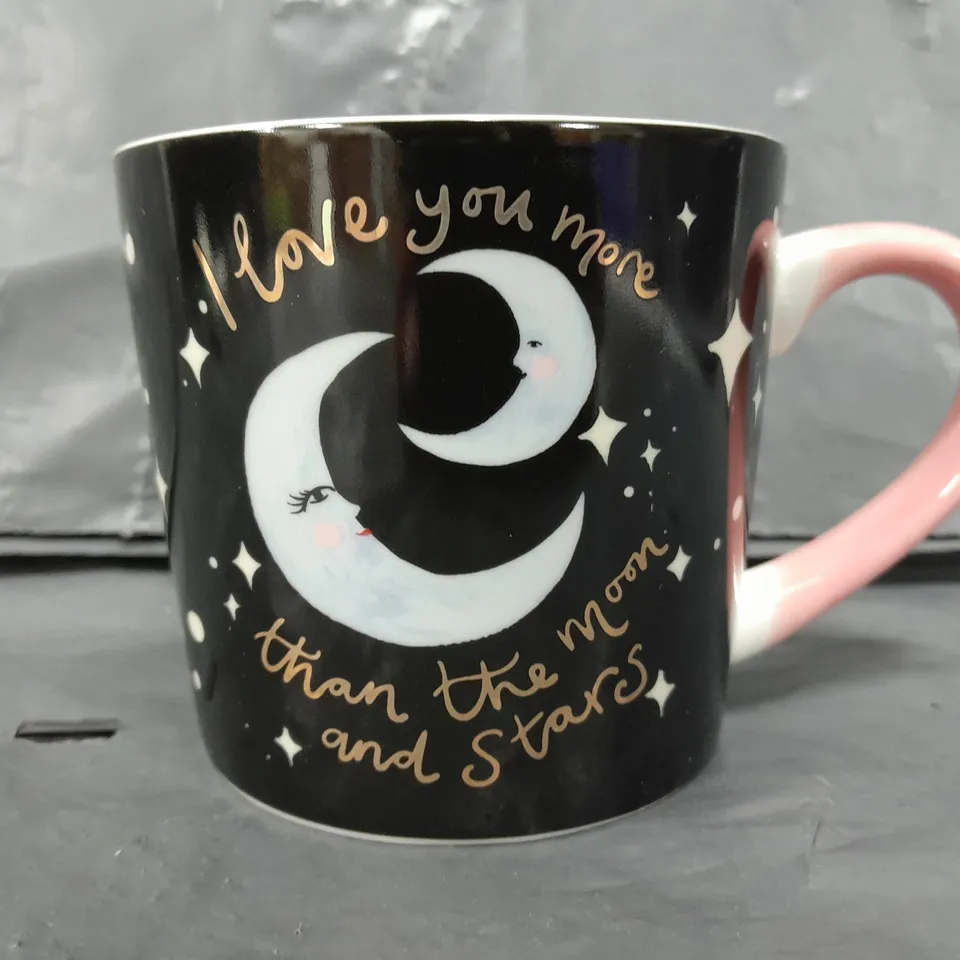 BOXED ELEANOR BOWMER I LOVE YOU MORE THAN THE MOON AND STARS MUG