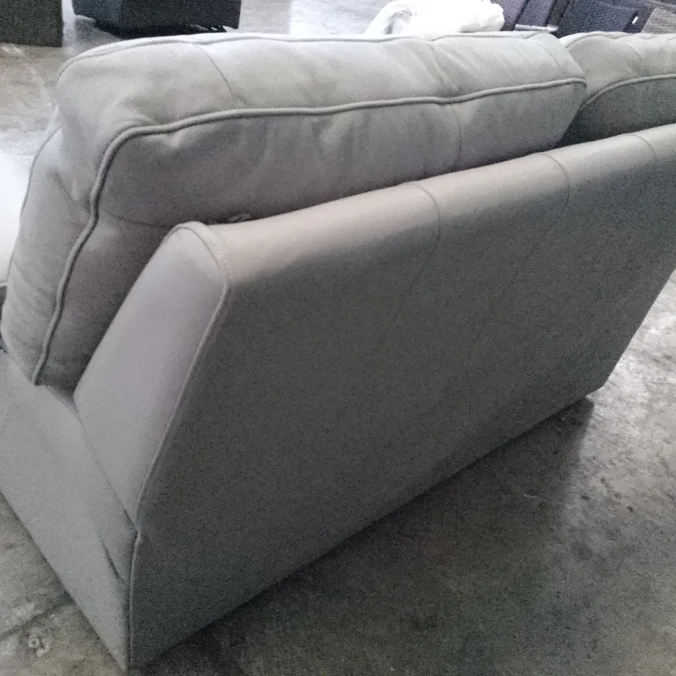 QUALITY DESIGNER G-PLAN SEATTLE 2.5 SEATER SOFA - CAMBRIDGE GREY LEATHER