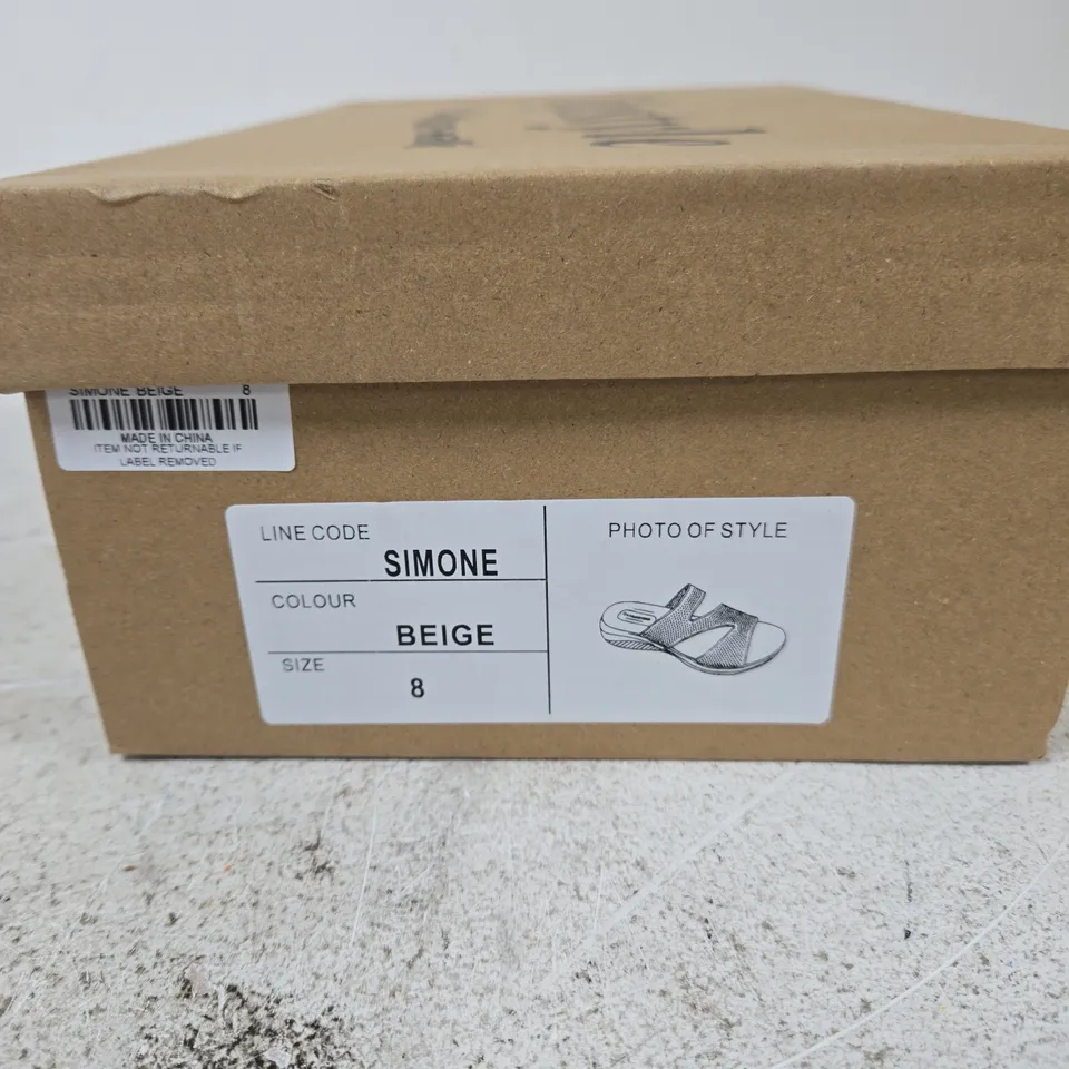 LIFESTYLE BY CUSHION-WALK SIMONE BEIGE SANDALS – UK 8