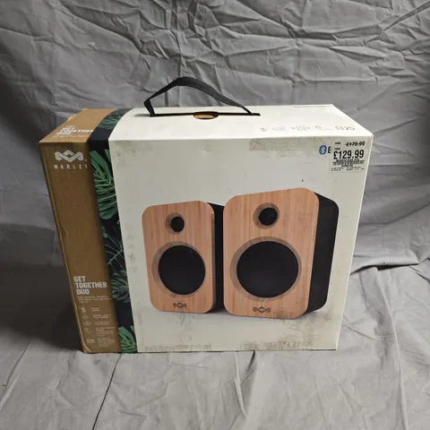 MARLEY GET TOGETHER DUO WIRELESS SPEAKERS – BAMBOO FINISH (PAIR)