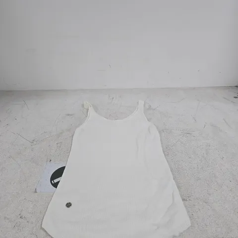 MALISSA J COLLECTION WHITE SLEEVELESS WOMENS TOP SMALL/MEDIUM