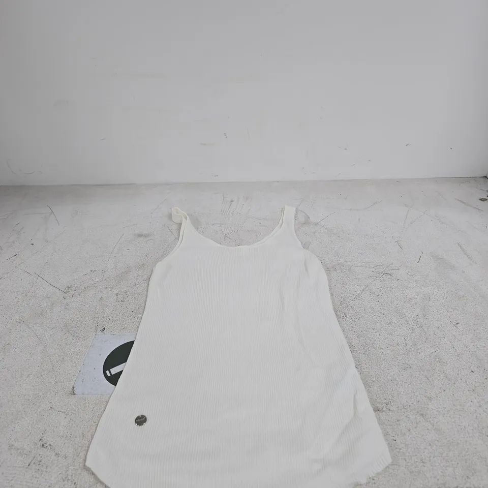 MALISSA J COLLECTION WHITE SLEEVELESS WOMENS TOP SMALL/MEDIUM