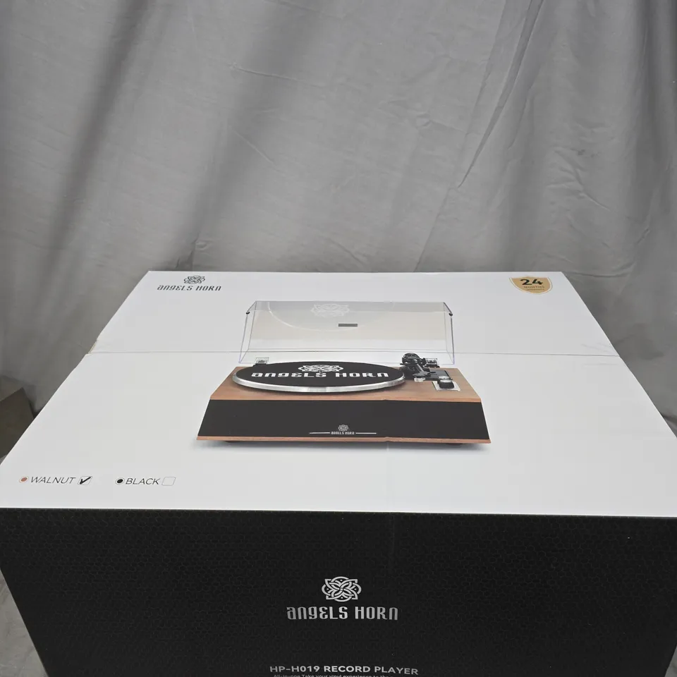 SEALED ANGELS HORN HP-H019 RECORD PLAYER – WALNUT FINISH