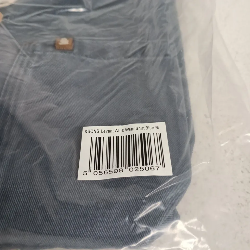 & SONS TRADING LEVANT WORK WEAR SHIRT – BLUE, SIZE M