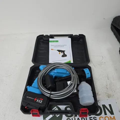 CORDLESS PORTABLE CAR WASH KIT WITH LITHIUM BATTERY – BLUE HANDHELD UNIT