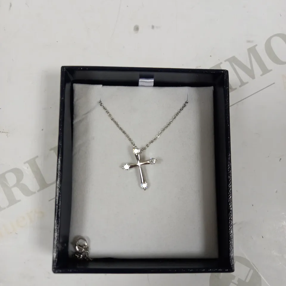 BYZANTIUM SILVER CROSS CHAIN NECKLACE 