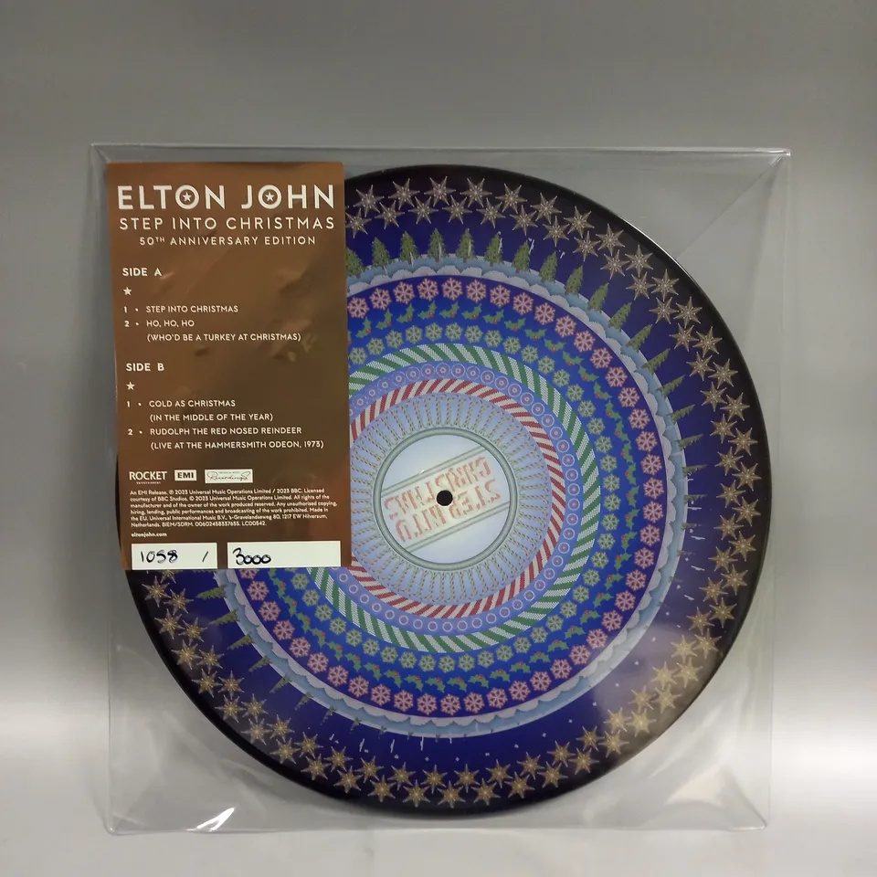 ELTON JOHN STEP INTO CHRISTMAS 50TH ANNIVERSARY EDITION VINYL 