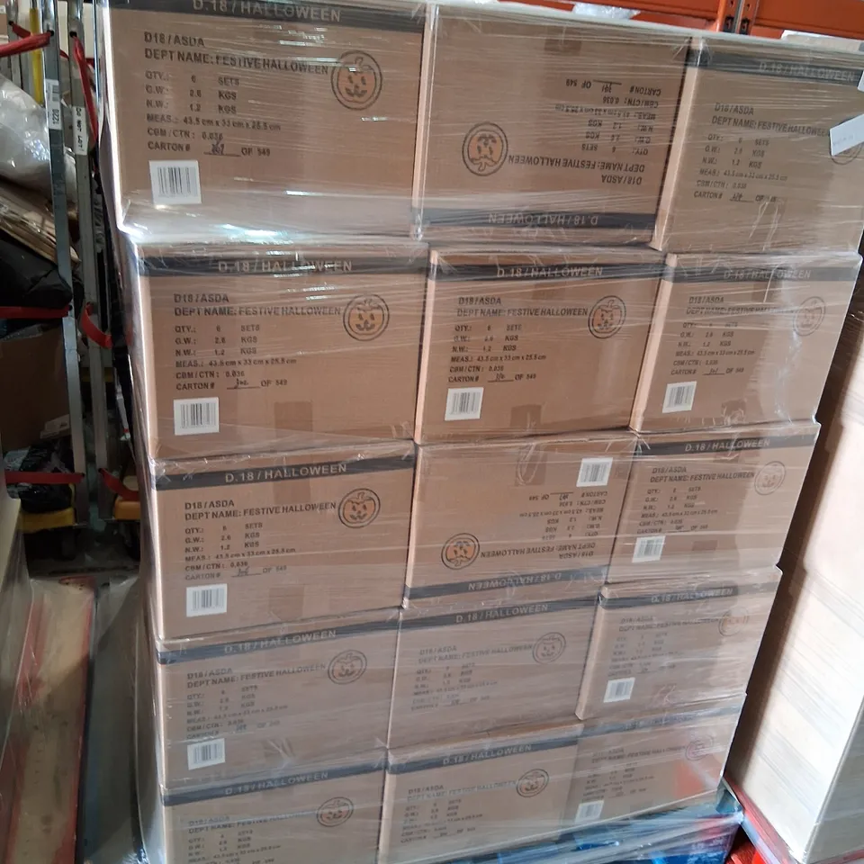 PALLET OF APPROXIMATELY 30 BOXES OF SIX SETS OF TWO DISNEY NIGHT BEFORE CHRISTMAS TUMBLERS(180 SETS IN TOTAL)