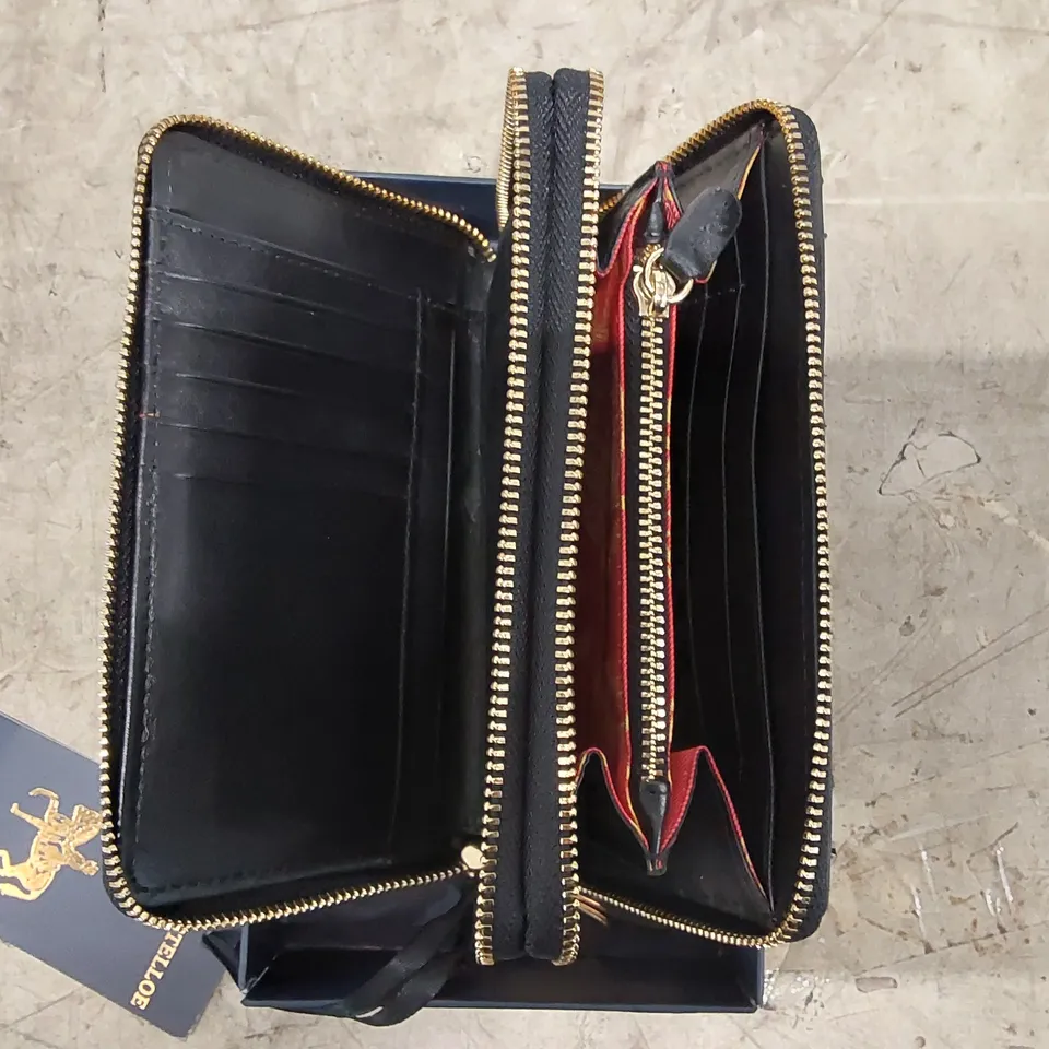 BOXED PAUL COSTELLA DRESSAGE BLACK ZIP WALLET (1 BOX)