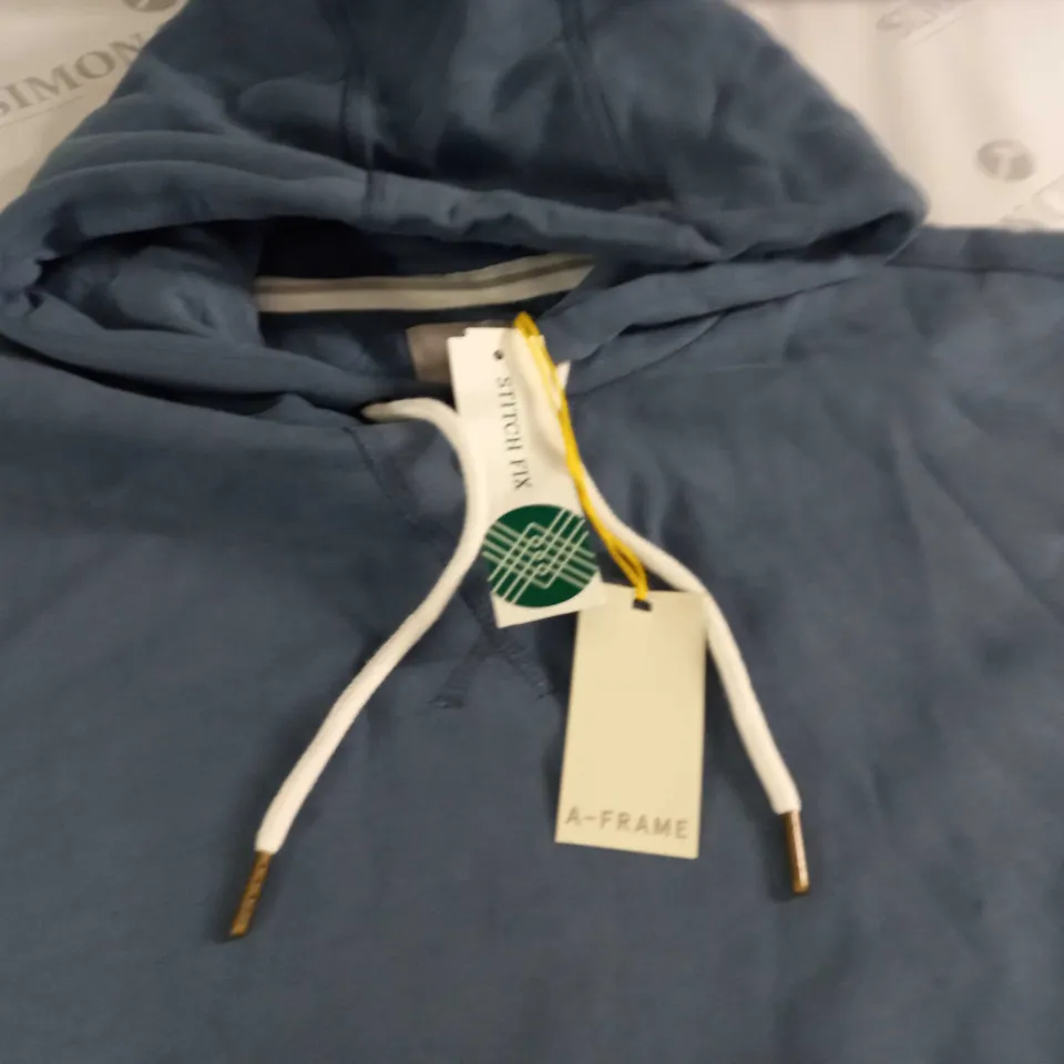 A-FRAME STEEL BLUE HOODIE - L