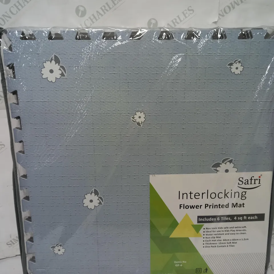 BAGGED SAFRI INTERLOCKING FLOWER PRINTED MAT GF-6