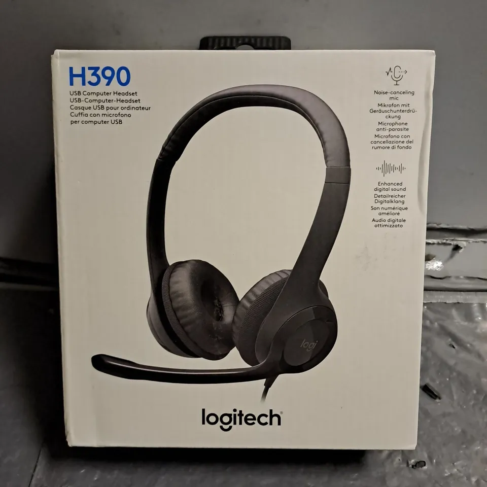 BOXED LOGITECH H390 USB COMPUTER HEADSET