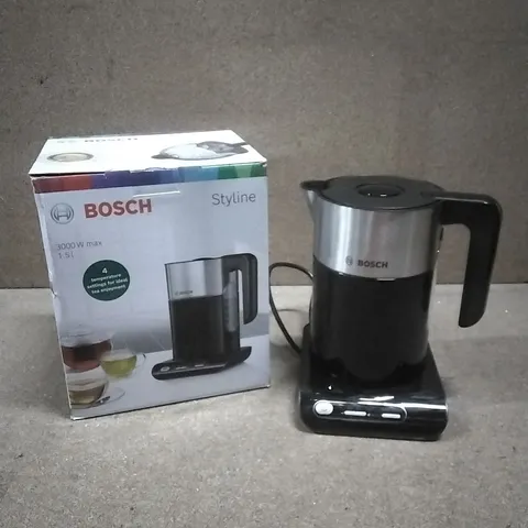 BOXED BOSCH STYLINE ELECTRIC JUG KETTLE, MODEL TWK8633GB