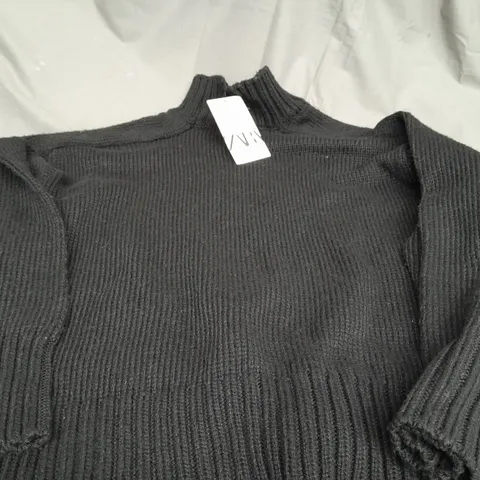 ZARA BLACK KNITTED TURTLE NECK - SMALL