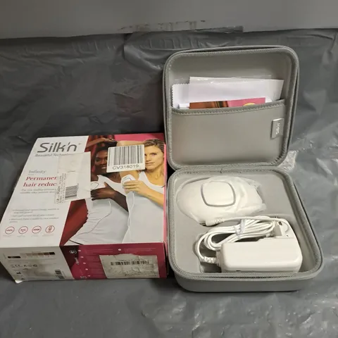 BOXED SILK'N INFINITY PERMANENT HAIR REDUCTION DEVICE IN WHITE