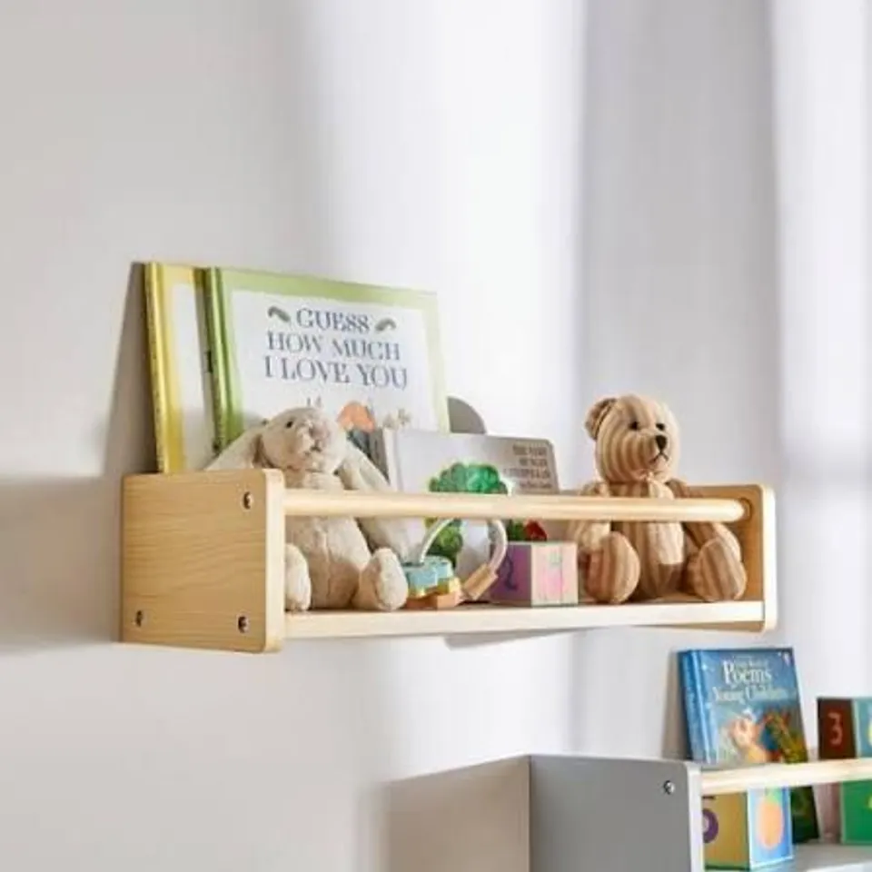 BOXED KIDS PIPPA WALL BOOKSHELF - OCHRE (1 BOX)