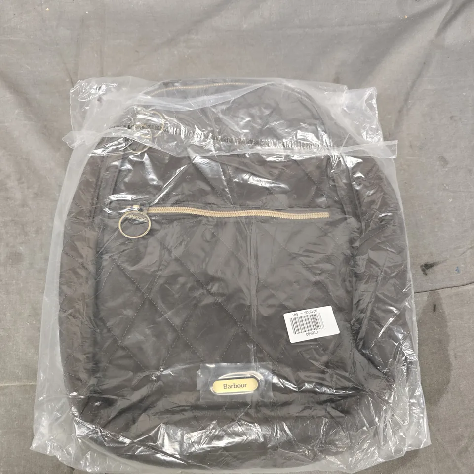 BARBOUR QUILTED BACKPACK IN BROWN