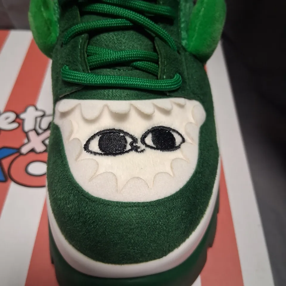 BRAND NEW BOXED KETNIPZ X KOI BEANZILLA PLATFORM TRAINERS GREEN SIZE 3