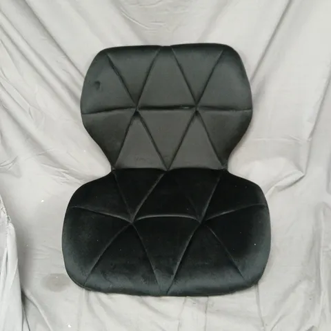 2 X BLACK QUILTED UPHOLSTERY CUSHION - SEAT & BACK WITH LEGS AND BASE