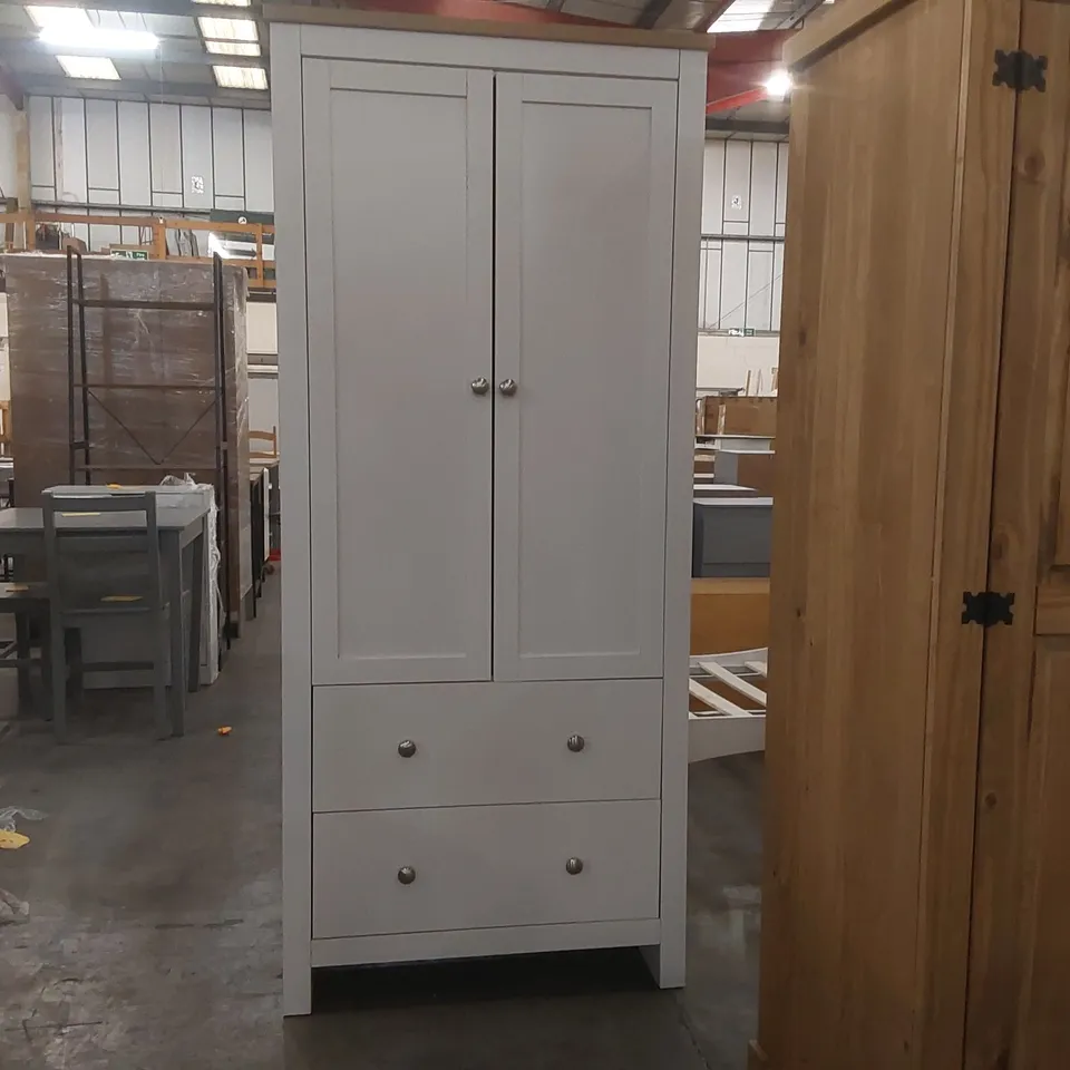 WOODEN 2 DOOR 2 DRAWER WARDROBE 