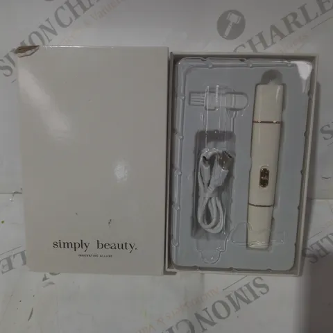 BOXED SIMPLY BEAUTY 2 IN 1 SUPER SMOOTH FACE & BROWS HAIR REMOVER, WHITE