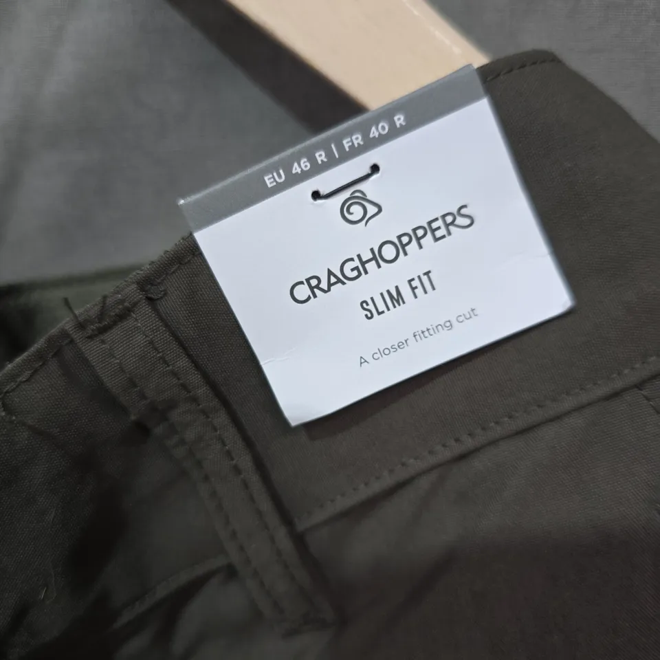 CRAGHOPPERS SLIM FIT CARGO TROUSERS – EUROPEAN FIT, EU46R/FR40R 