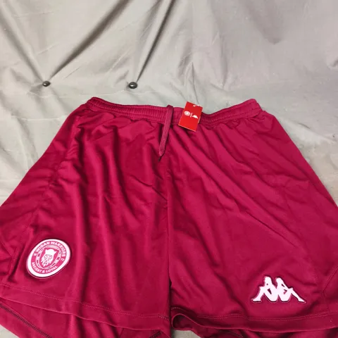 KAPPA WIGAN WARRIORS MEN'S SHORTS – MAROON, UK 3XL (XXX LARGE)