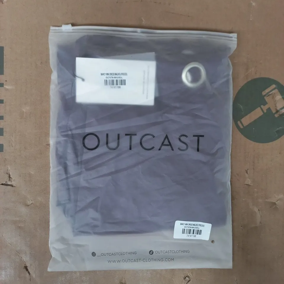 BAGGED OUTCAST MARCY MINI DRESS IN MAUVE SIZE LARGE