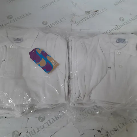 SET OF APPROX 15 AKIF STYLES SCHOOL WEAR BOYS POLO SHIRTS IN VARIOUS SIZES 